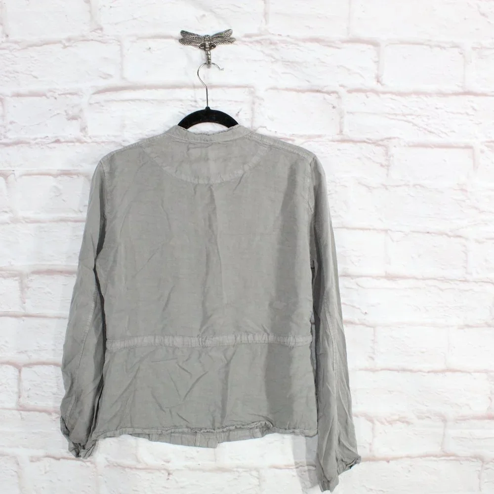 Sanctuary Gray 100% Lyocell Snap Button Front Pockets Jacket Size L - Picture 6 of 9